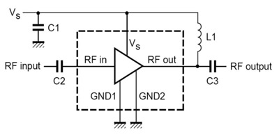 NXP’s BGA2771 MMIC RF amplifier application Image of NXP’s BGA2771 MMIC RF amplifier application