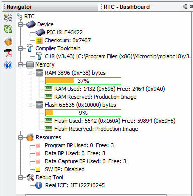 MPLAB’s dashboard Image of MPLAB’s dashboard