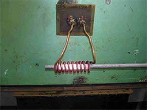25 mm metal bar made red hot Image of 25 mm metal bar made red hot