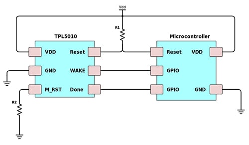 Example external watchdog circuit Diagram of example external watchdog circuit