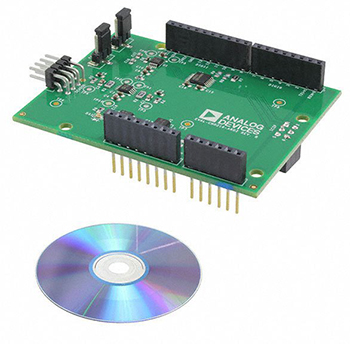 Analog Devices-branded "shield" expansion boards weigh scale Image of Analog Devices-branded 'shield' expansion boards weigh scale