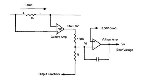 Droop method programs the output impedance of the power supplies Diagram of droop method programs the output impedance of the power supplies