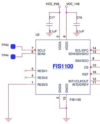 ON Semiconductor FIS1100 integrated sensor Diagram of ON Semiconductor FIS1100 integrated sensor