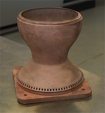 NASA’s 3D-printed rocket-engine nozzle Image of NASA’s 3D-printed rocket-engine nozzle