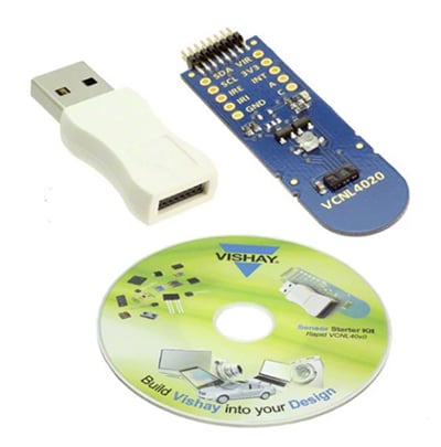 Vishay’s VCNL4020 Sensor Starter Kit Imagen del kit de inicio de sensor VCNL4020 de Vishay