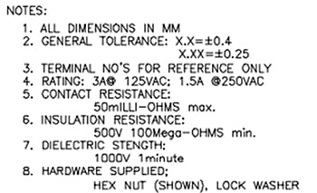 PS1024A Electrical Specifications Drawing for PS1024A Electrical Specifications