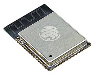 Espressif Systems’ ESP-WROOM-32 Wi-Fi-BT-BLE MCU module Imagen del módulo ESP-WROOM-32 Wi-Fi-BT-BLE MCU de Espressif Systems