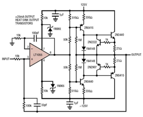 Analog Devices LT1055 Diagram of Analog Devices LT1055