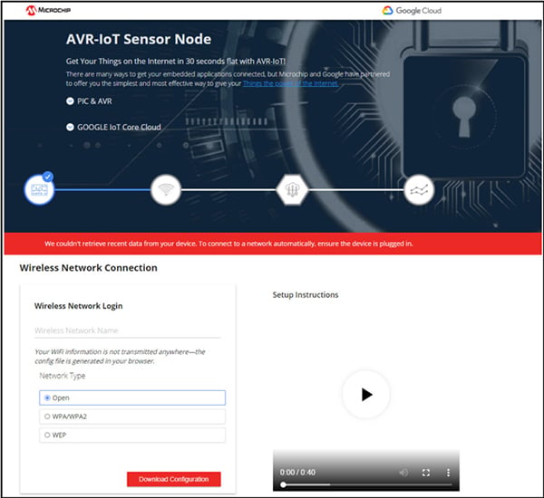Microchip AVR-IoT board Image of Microchip AVR-IoT board