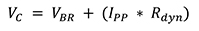 VC = VBR + (IPP * Rdyn) Equation 1
