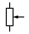 Variable Resistor schematic symbol Abbildung des Schaltsymbols eines variablen Widerstands