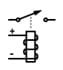 Relay, SPST schematic symbol Abbildung des Schaltsymbols eines SPST-Relais