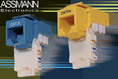 Cat 5e/Cat 6 Keystone Jacks and Cables Image of ASSMANN WSW's Cat 5e / Cat 6 Keystone Jacks and Cables