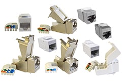 CAT5E/CAT6/CAT6A Toolless Keystone Jacks and Couplers Expanded Image of Bel's CAT5E/CAT6/CAT6A Tool-less Keystone Jacks and Couplers