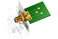 Nautilus PCB Edge-Mount SMA Connectors Image of Gradconn's Nautilus PCB Edge-Mount SMA Connectors