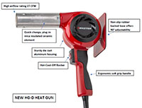 Master Appliance HG and VT Series Heat Guns - Click Here to Enlarge Image of Master Appliance HG and VT Series Heat Guns - Click Here to Enlarge