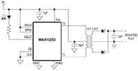 Analog Devices' MAX13253 is a 1 A Push-Pull Transformer Driver Imagen del controlador de transformador de contrafase MAX13253 de 1 A de Analog Devices