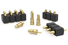 Flat- and Pointed-Tip Spring-Loaded Pins Image of Mill-Max's Flat and Pointed Tip Spring-Loaded Pins