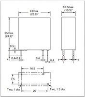 Omron's Case and Mounting Pad Dimensions Image of Omron's Case and Mounting Pad Dimensions