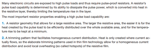 Pulse Load Capability of SMD Film Resistors Pulse Load Capability of SMD Film Resistors