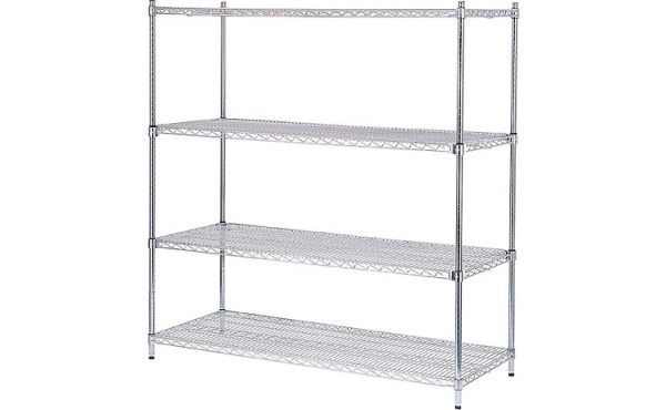 IndustrialSupplies' Nexel 4 Shelf Quick Adjust Wire Shelving Image of IndustrialSupplies' Nexel 4 Shelf Quick Adjust Wire Shelving