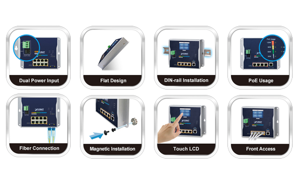Versa Technology's PLANET Wall-Mount Switches Image of Versa Technology's PLANET Wall-Mount Switches