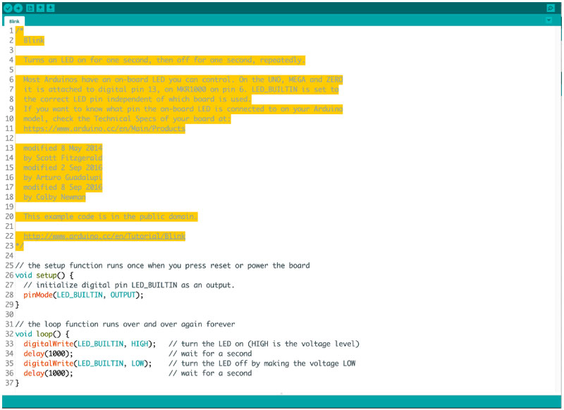 Arduino Basics Blink Software