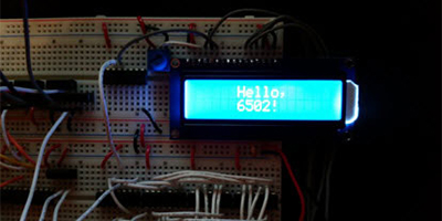 Part of a 6502 based Breadboard Computer with LCD screen