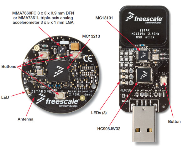 Image of Freescale XSTAR3 sensor board and access point