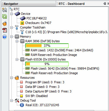 Image of MPLAB’s dashboard