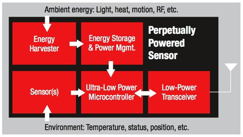 Image of A typical sensor for body-area network (BAN) applications combinesa bio-source