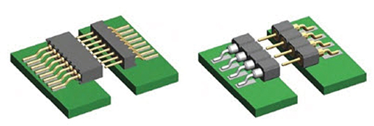 Image of Mill-Max’s series of horizontal surface-mount connectors