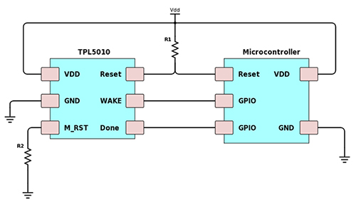 Diagram of example external watchdog circuit 