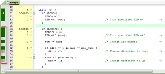 Image of Keil MDK-PRO for ARM running in debug mode