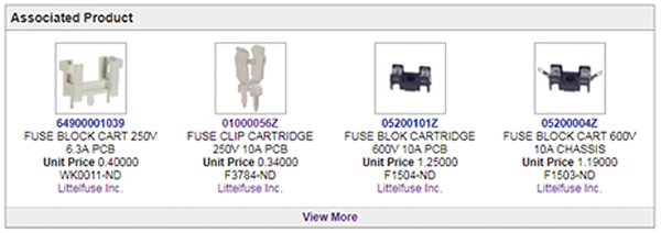 Image of associated product area for Littelfuse’s 0235001.HXP fuse