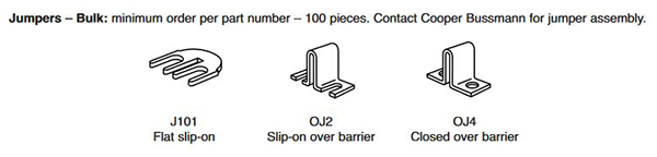 Image of jumpers for the Eaton TB100 series terminal blocks