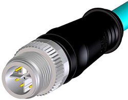 Imagen del cable de Ethernet industrial 1203410303 Molex M12 CAT6A