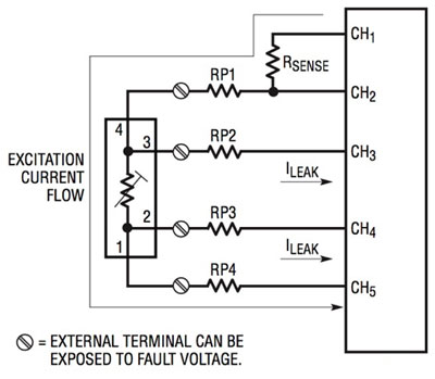 Diagram of conventional 4-wire RTD