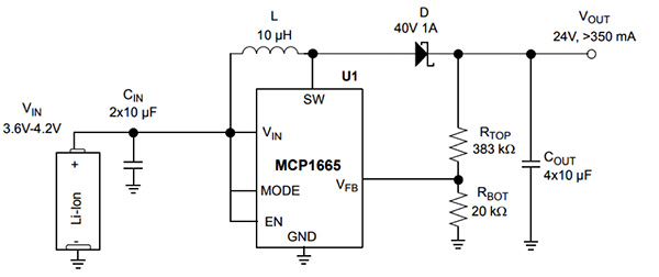 Diagram of Microchip’s MCP1665