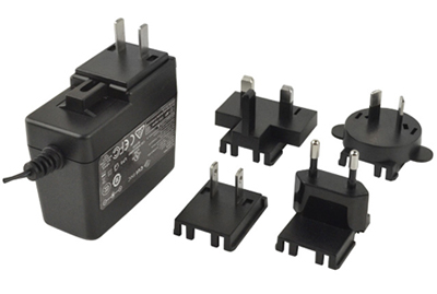 Image of CUI SMI18-24-V-P5 IEC 62368-1 compliant 24 volt, 18 watt wall mount adapter