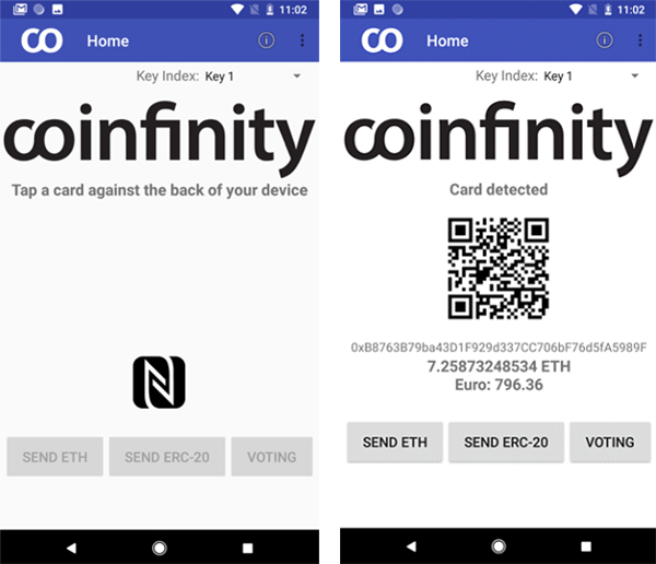 Diagram of Coinfinity GmbH for the Blockchain Security 2Go starter kit