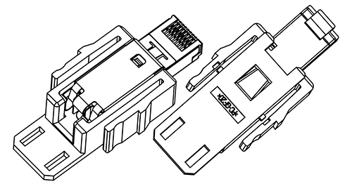 Diagram of HARTING 09454001520 connector
