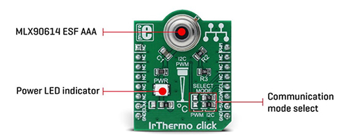 Image of MikroElektronika MIKROE-1362 IrThermo Click board