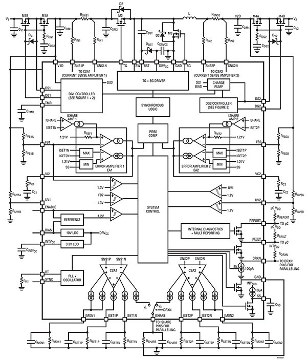 Block diagram of the Linear Technology LT8228 (click to enlarge)