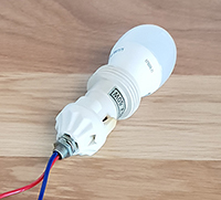 Image of 220 V bulb and holder