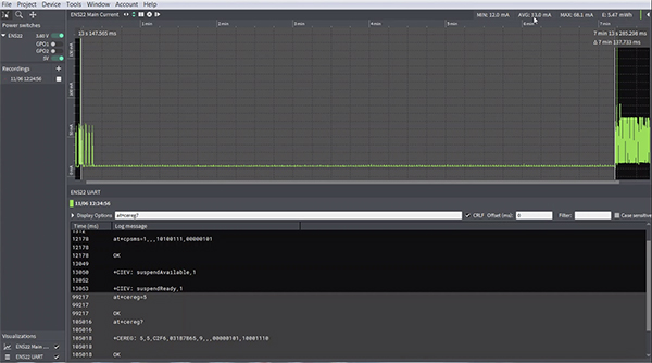 Image of current consumption profile when PSM is enabled (click to enlarge)