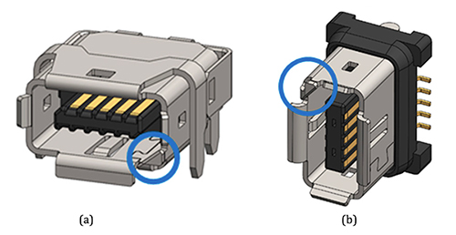 Diagram of polarization and keyway for connectors for data transmission