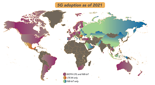 Image of various forms of 5G have seen rapid global adoption