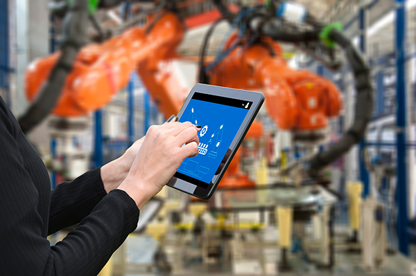 Image of Industry 4.0 (also called the industrial Internet of Things or IIoT)
