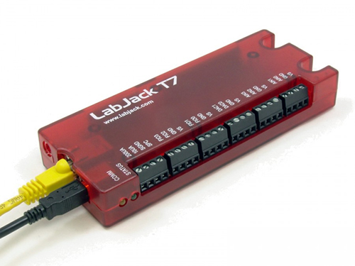 Image of LabJack T7 multifunction data-acquisition devices (DAQs)